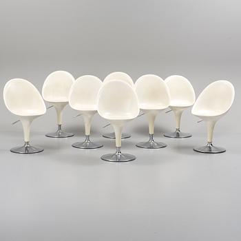 A set of eight 'Bombo' chairs by Stefano Giovanni, Magis.