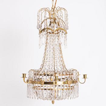 A Gustavian style chandelier, first half of the 20th Century.
