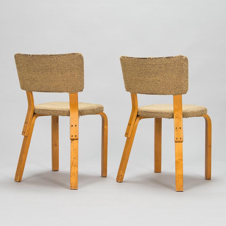 Alvar Aalto, stolar, 6 st, modell E 69 för O.Y. Huonekalu- ja Rakennustyötehdas A.B. 1900-talets mitt.