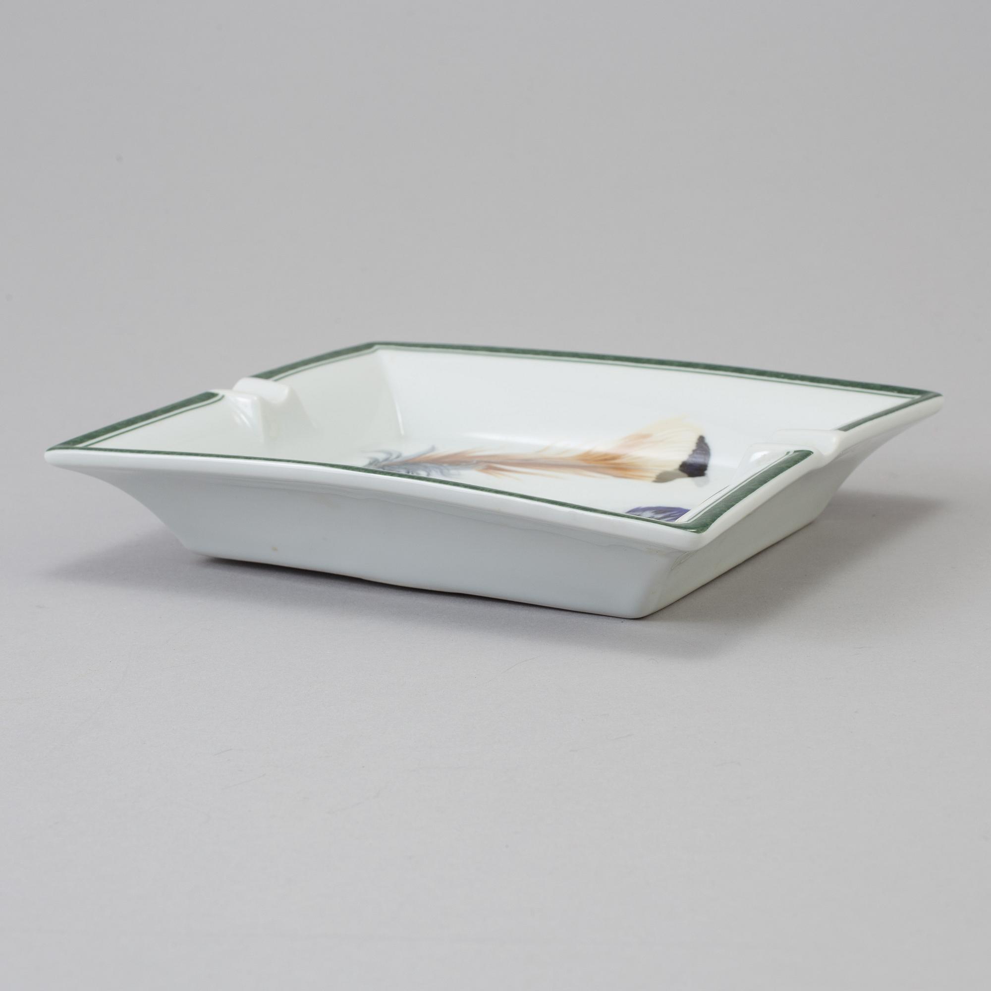 A Limoges porcelain ashtray, France.