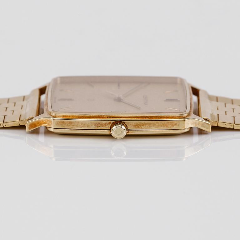 ARMBANDSUR, 14K guld, Certina, armband i 18K guld, 1900-talets andra hälft. Total vikt inklusive urverk ca 55 g.