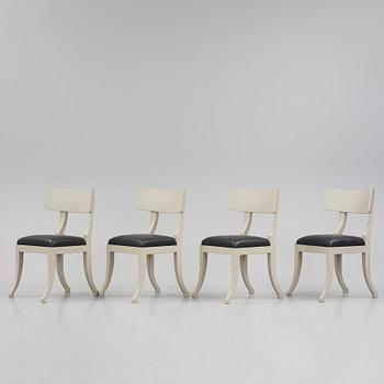 Attila Suta, a set of four dining chairs, executed in his own studio, Stockholm 2017.