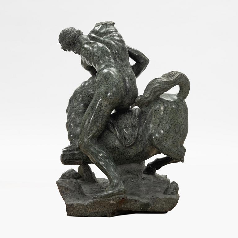 A Italien presumably early 20th century sculpture of Hercules and the Centaur Nessus.