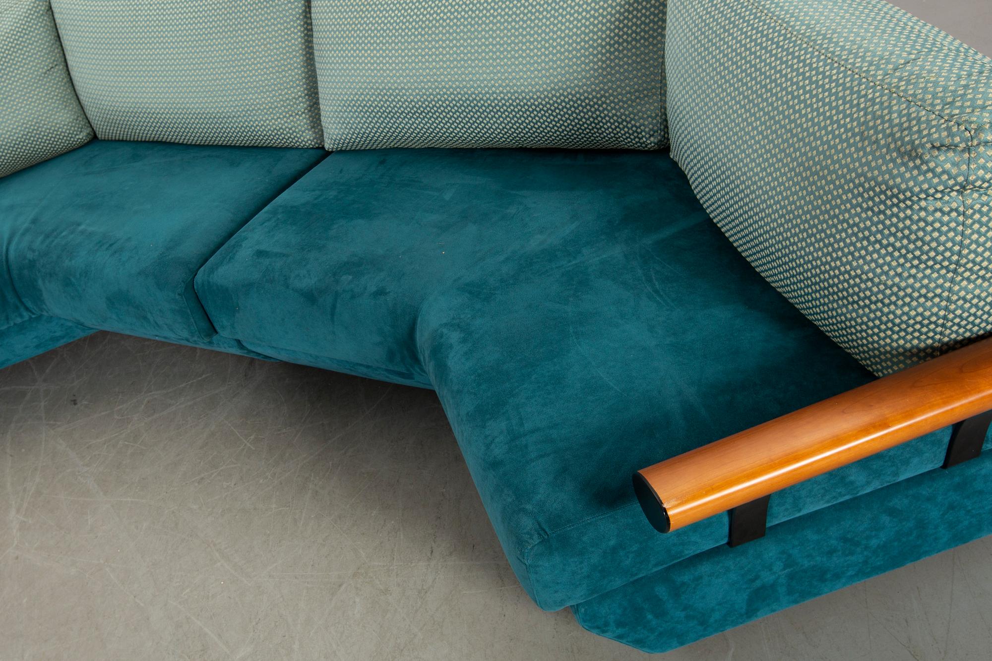 A SET OF 2 1980's FRIGHETTO SOFAS, ITALY.