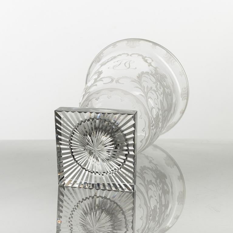 A glass vase, Boda, Sweden, 1920's.
