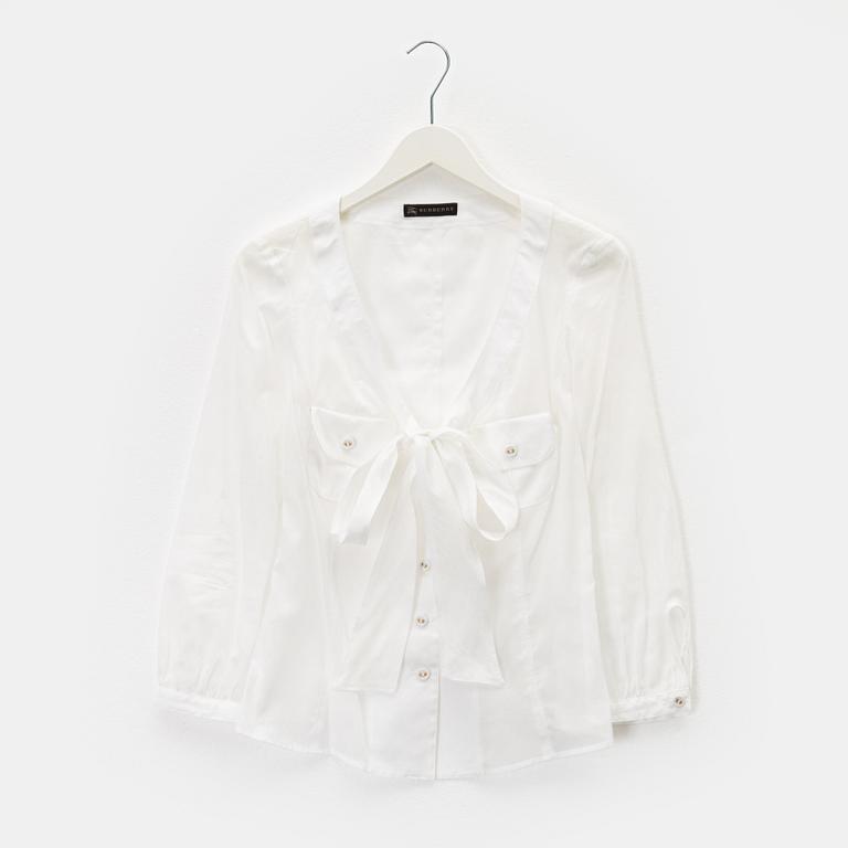 Burberry, a cotton blouse, size XS.