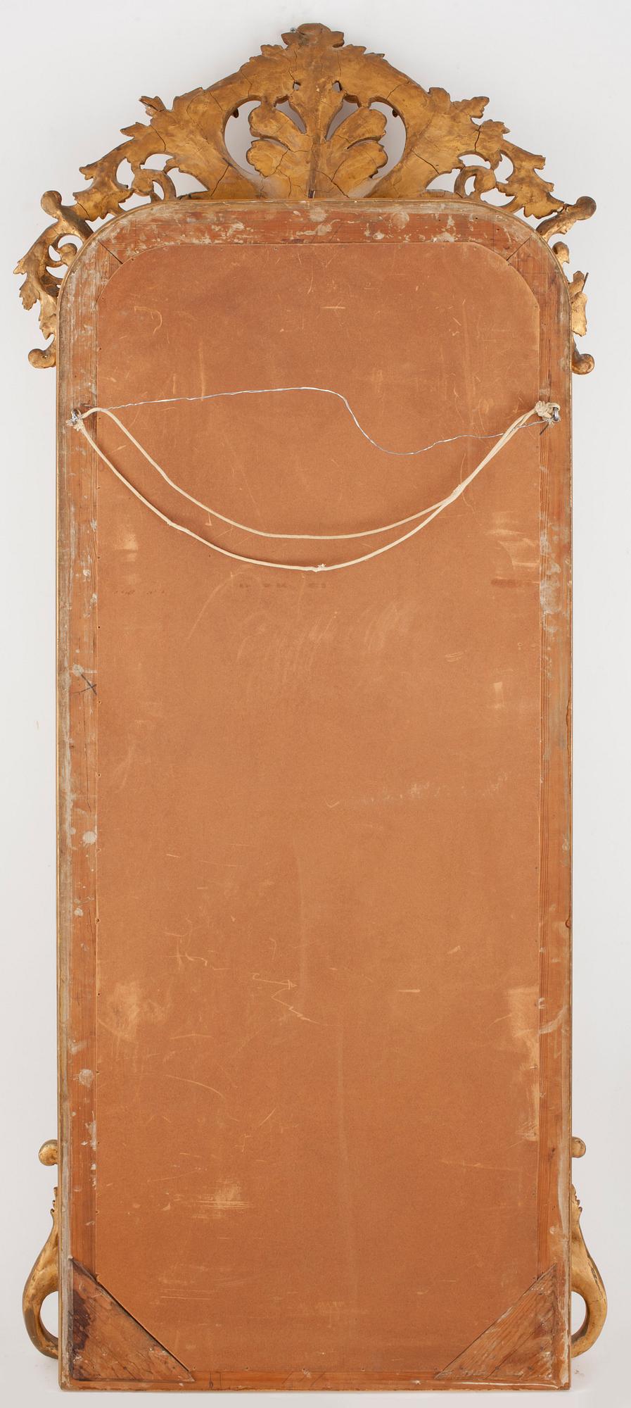 SPEGEL MED KONSOLBORD, nyrokoko, sent 1800-tal.