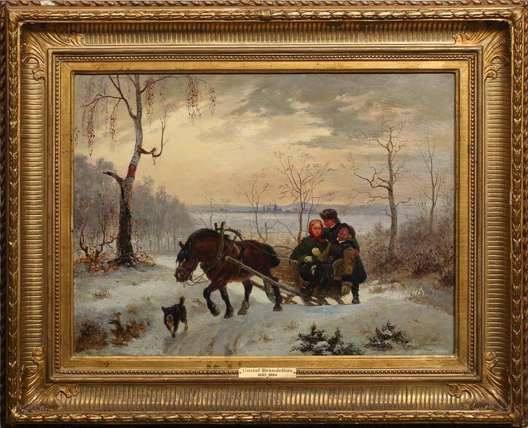 GUSTAF BRANDELIUS, olja på duk, signerad och daterad 1865.