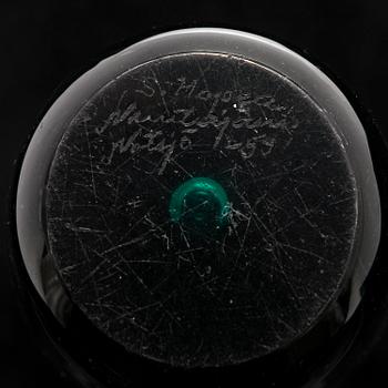 SAARA HOPEA, MALJAKKO, lasia, "Kupla", signeerattu S. Hopea, Nuutajärvi Notsjö.