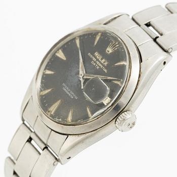 Rolex, Oyster Perpetual, Date, Chronometer, wristwatch, 34,5 mm.