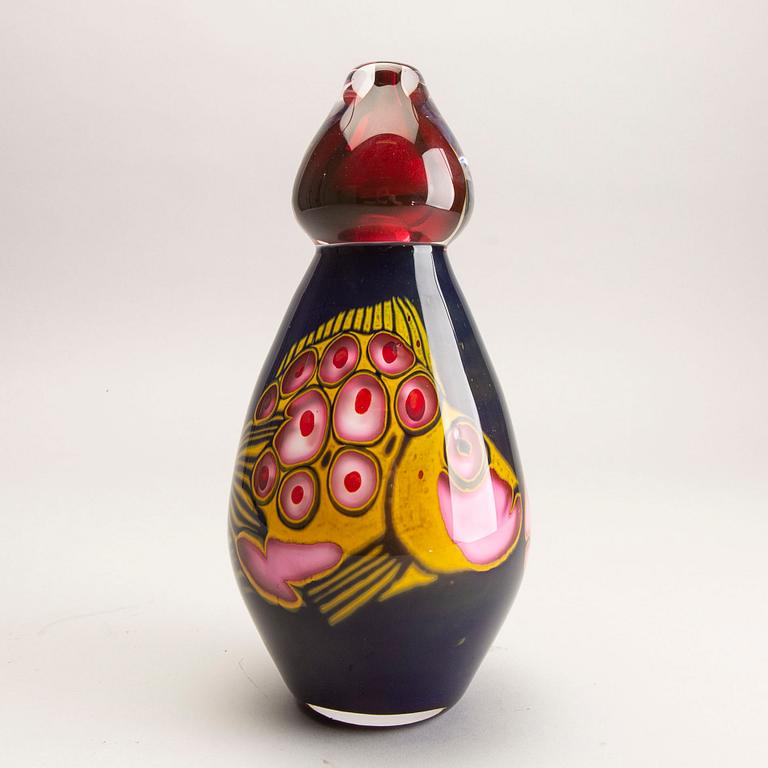 Elna Melusine Jolom, a signed and dated unique graal glass vase 2016.