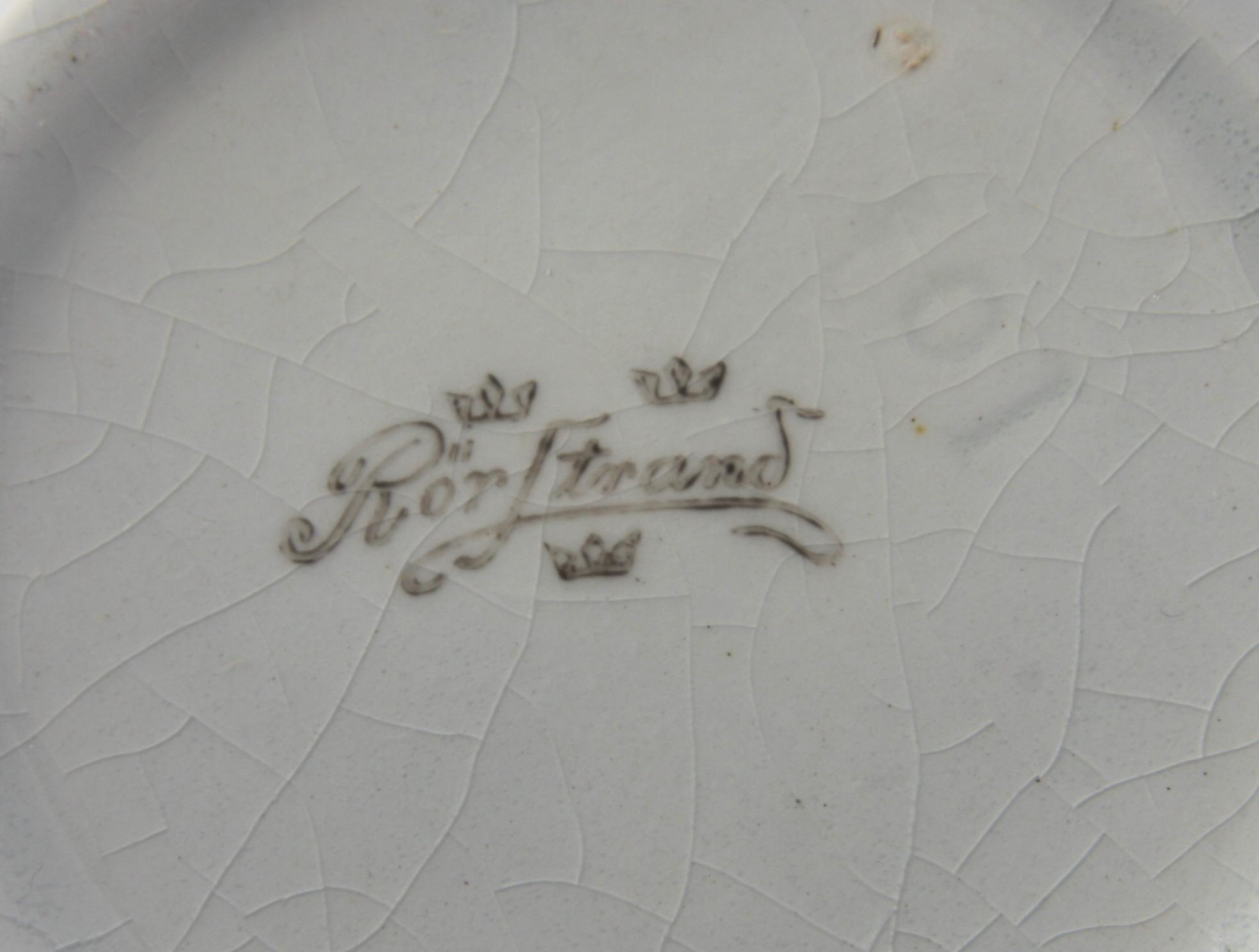 GRÖTSKÅL och KANNA, flintgods, Rörstrand.