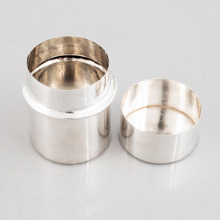 A silver box with lid, mark of Lars Arby, Gothenburg, Sweden 1964.