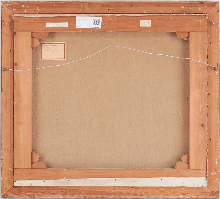 OSKAR BERGMAN, tillskr, olja på duk, ej sign.