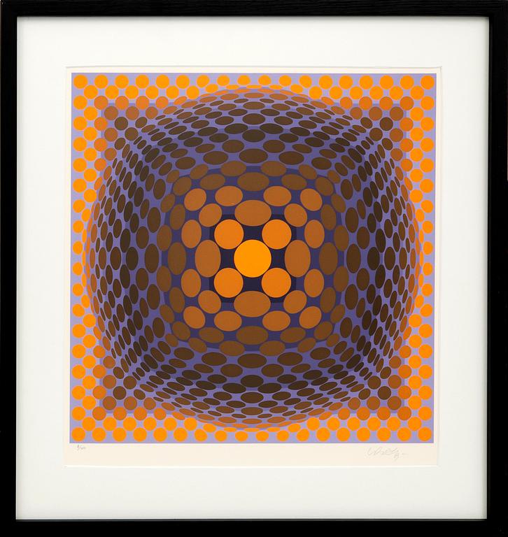 Victor Vasarely, optical composition.
