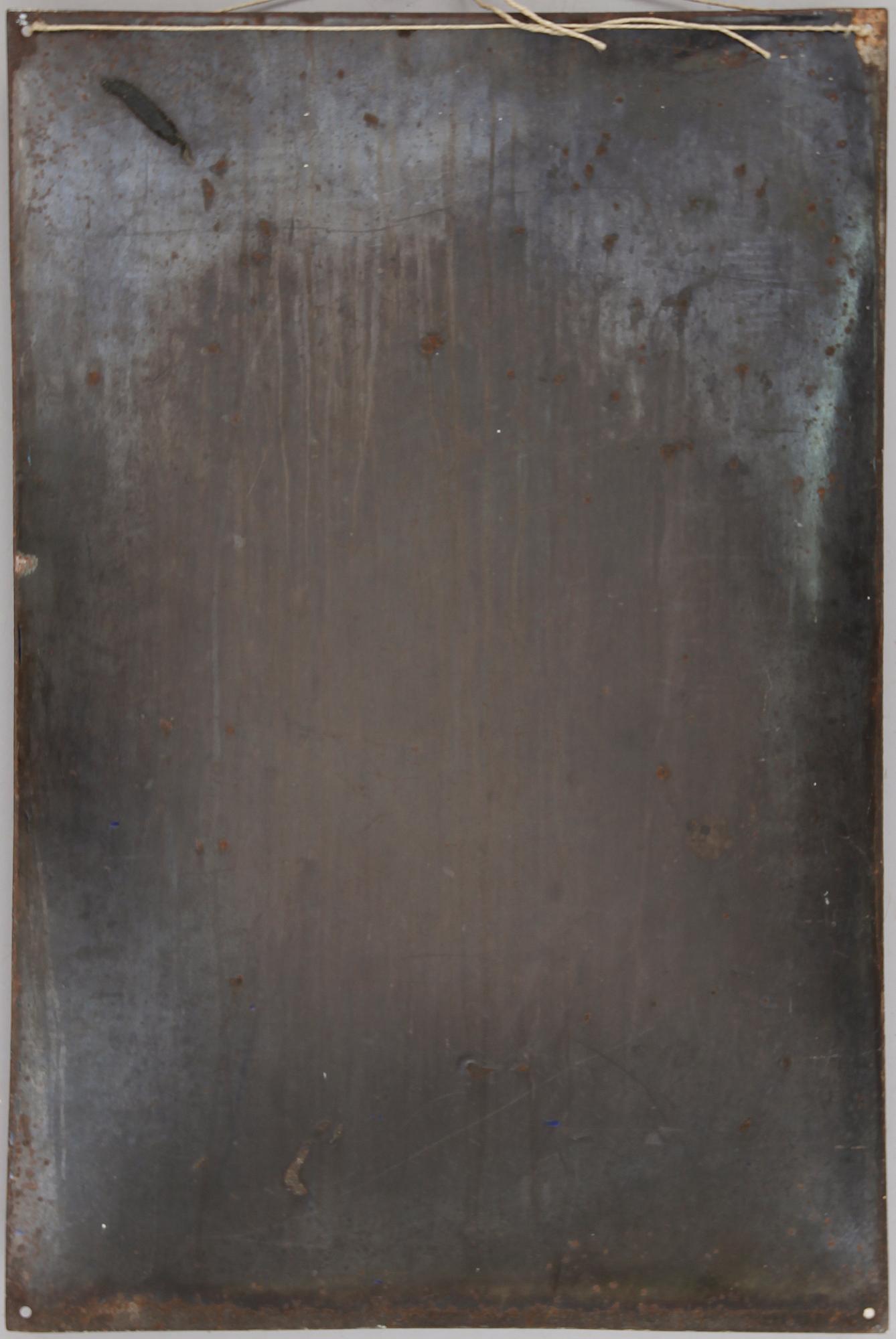 REKLAMSKYLT, emalj, 1900-talets första hälft.