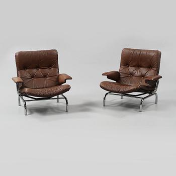FÅTÖLJER, ett par, 1960/1970-tal.