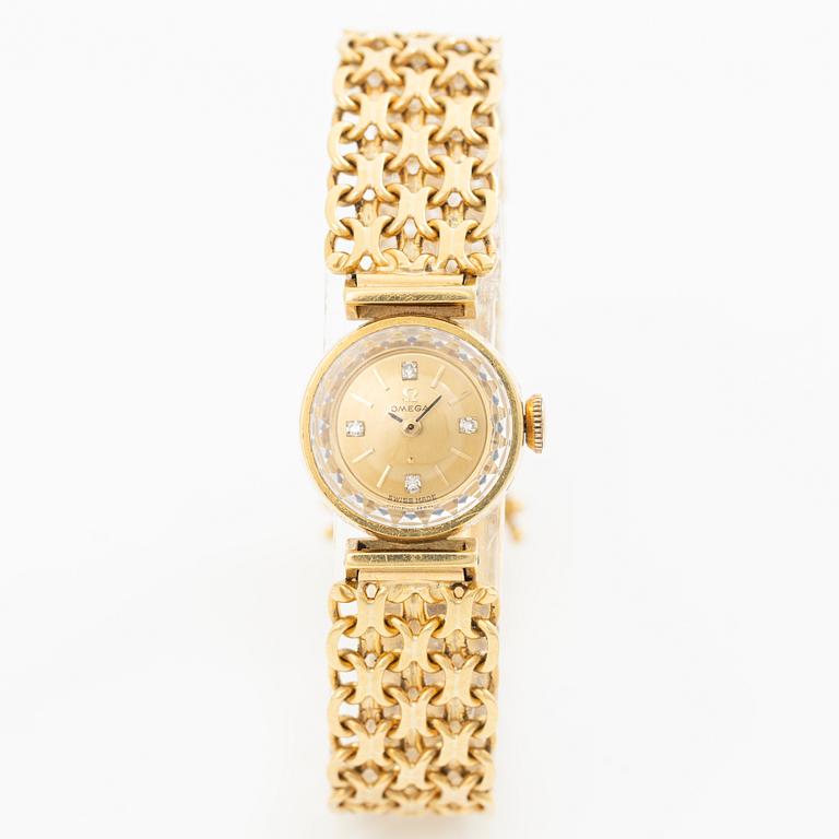 Omega, “Diamond Dial”, wristwatch, 17 mm.