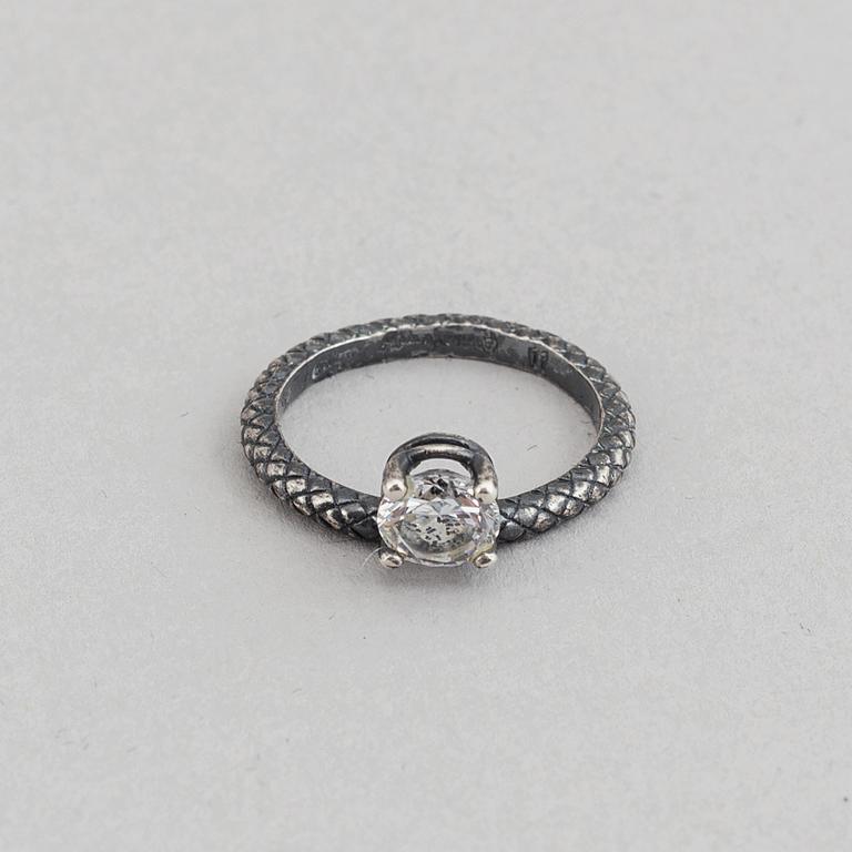 Bottega Veneta, ring och örhängen, sterlingsilver, Italien.