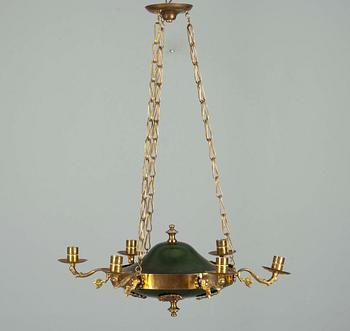 AMPEL, mässing och brons, empirestil, sekelskiftet 1800/1900.