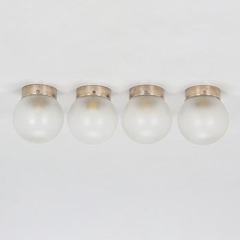Ceiling lamps 4 pcs, model EA 11 Itsu, mid-20th century.