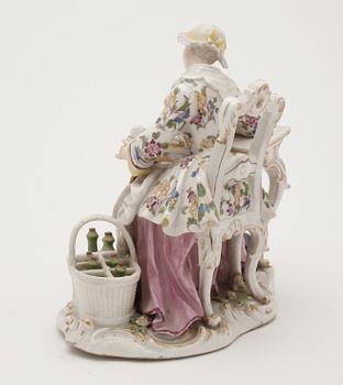 FIGURIN, porslin, Meissen. 1700-tal.