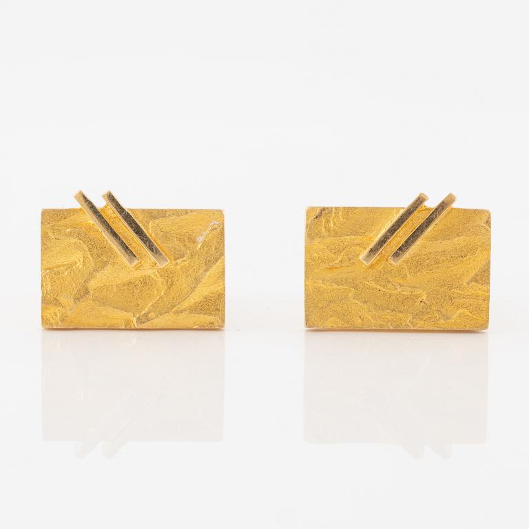 A pair of cufflinks Lapponia 18K gold, Finland 1999.