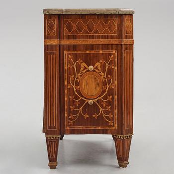 A Gustavian marquetry commode attributed to N. Korp (master in Stockholm 1763-1800).