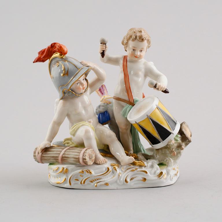 FIGURGRUPP, porslin, Meissen, 1900-talets första hälft.