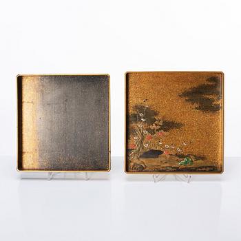 A Japanese lacquer writing box, Suzuribako, Edo perioden, sent 1600-tal/tidigt 1700-tal.