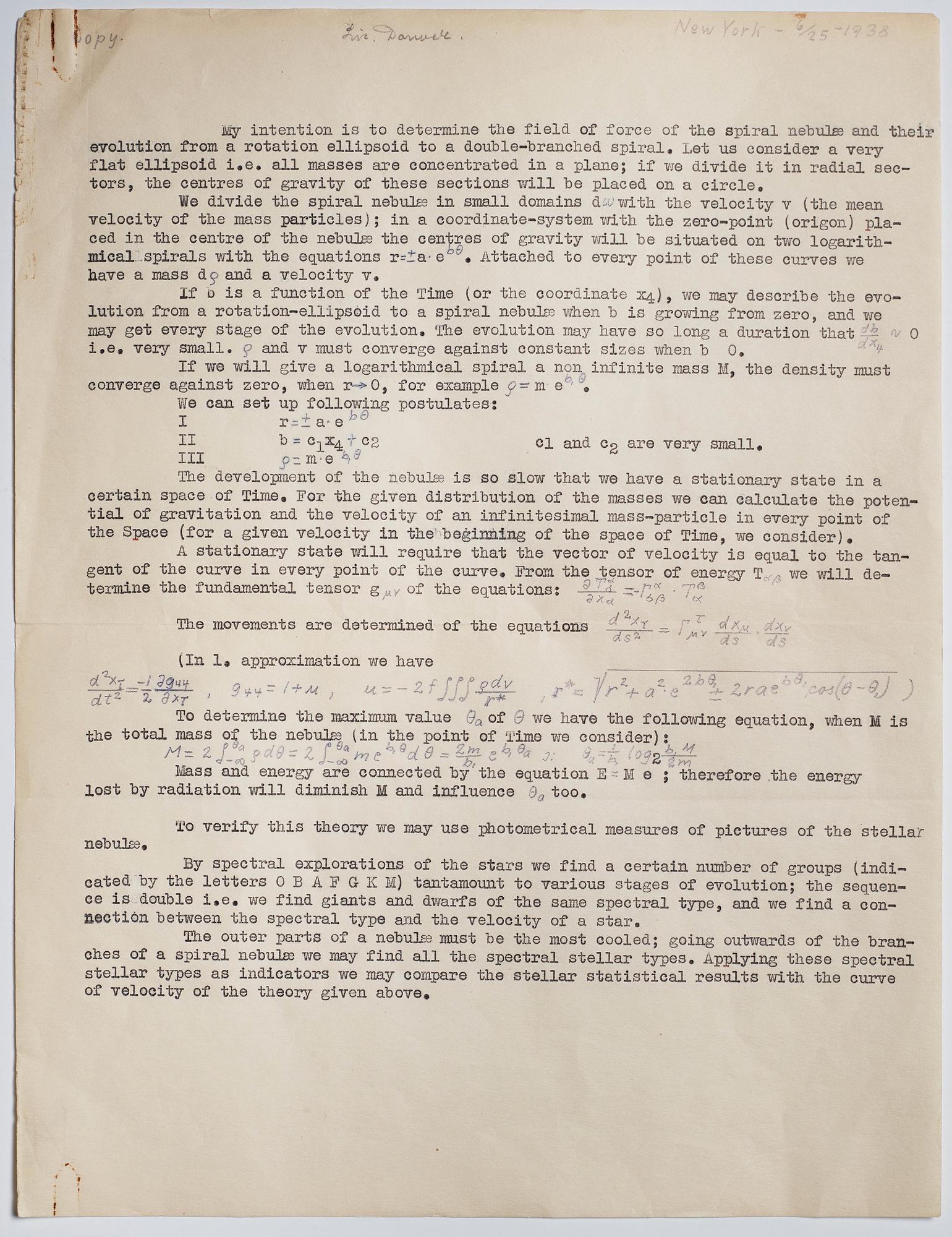 Albert Einstein (1879-1955) two letters, signed 1938.
