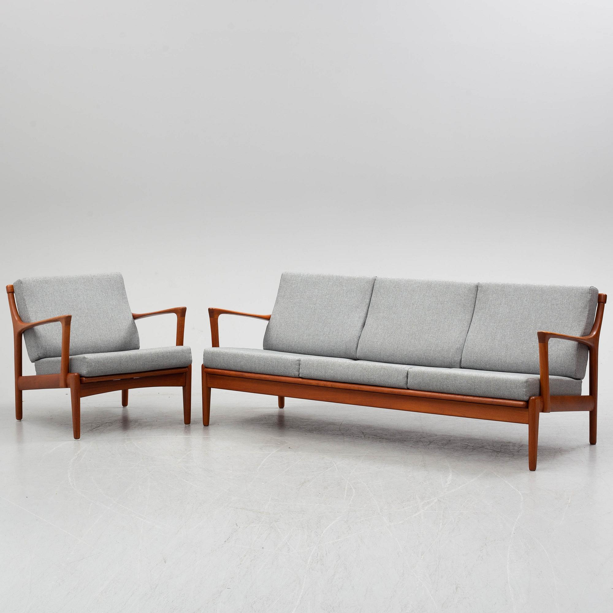 BERTIL FRIDHAGEN, soffa & fåtölj, "Kuba", Bröderna Andersson, 1960-tal.