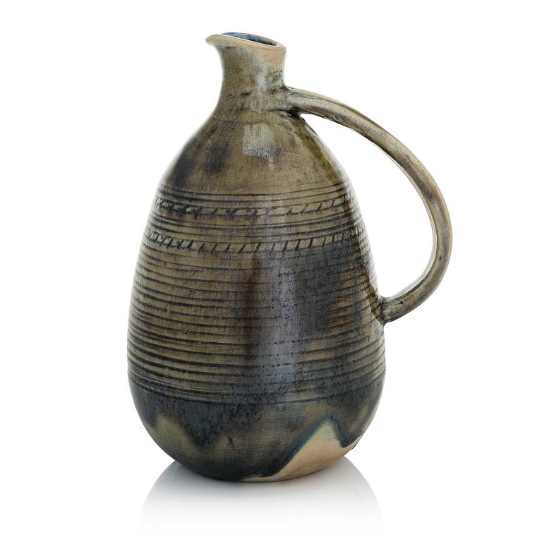 Elsa Elenius, a stoneware pitcher signed EE.