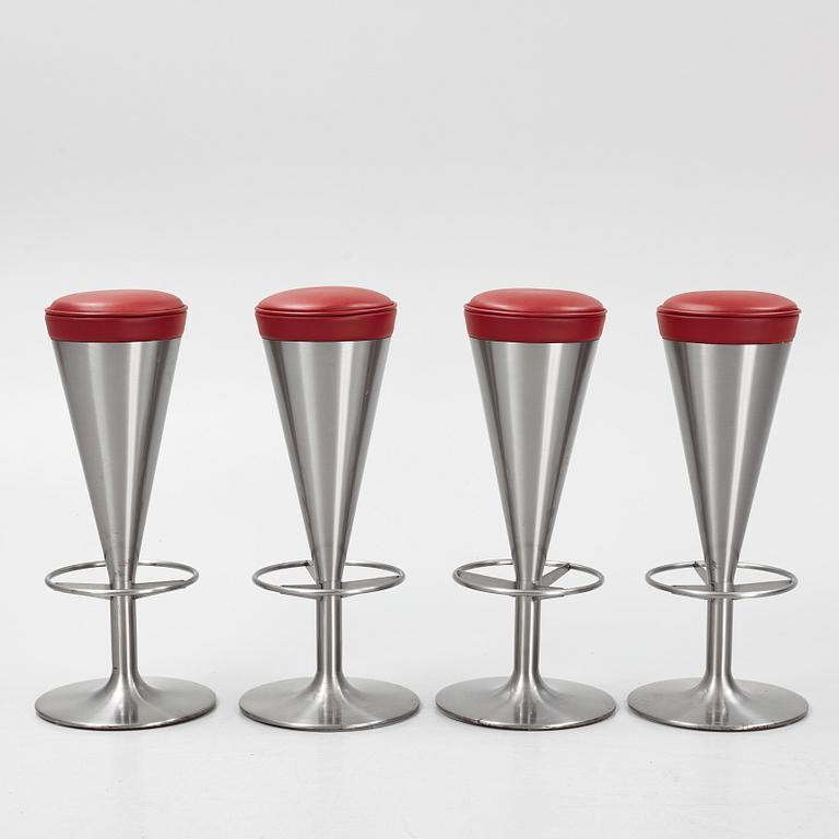 Four "Snaps" bar stools, Johanson Design.