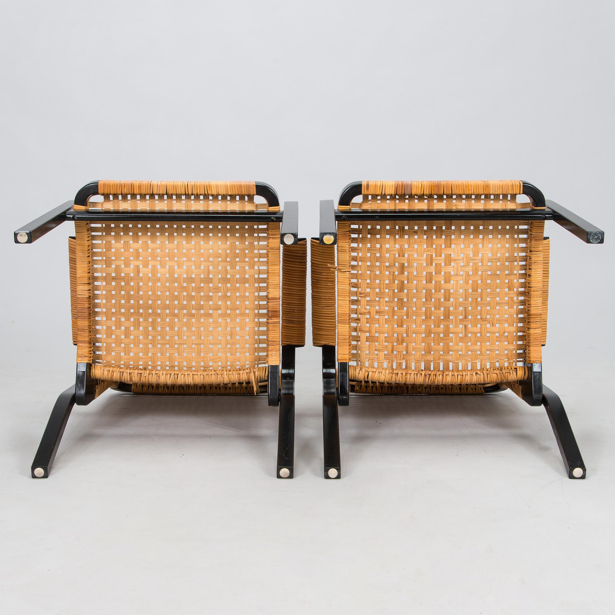 Alvar Aalto, nojatuoleja, 6 kpl, malli 45, Artek 1970-luku.