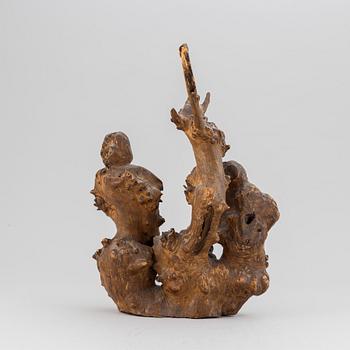 Two Chinese root sculptures, 20th Century.