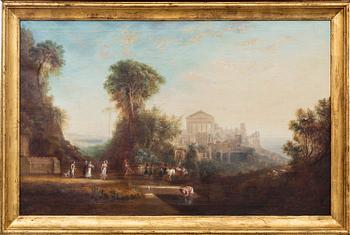 Nicolas Poussin In the manner of the artist, Bacchanal outside an antique city.