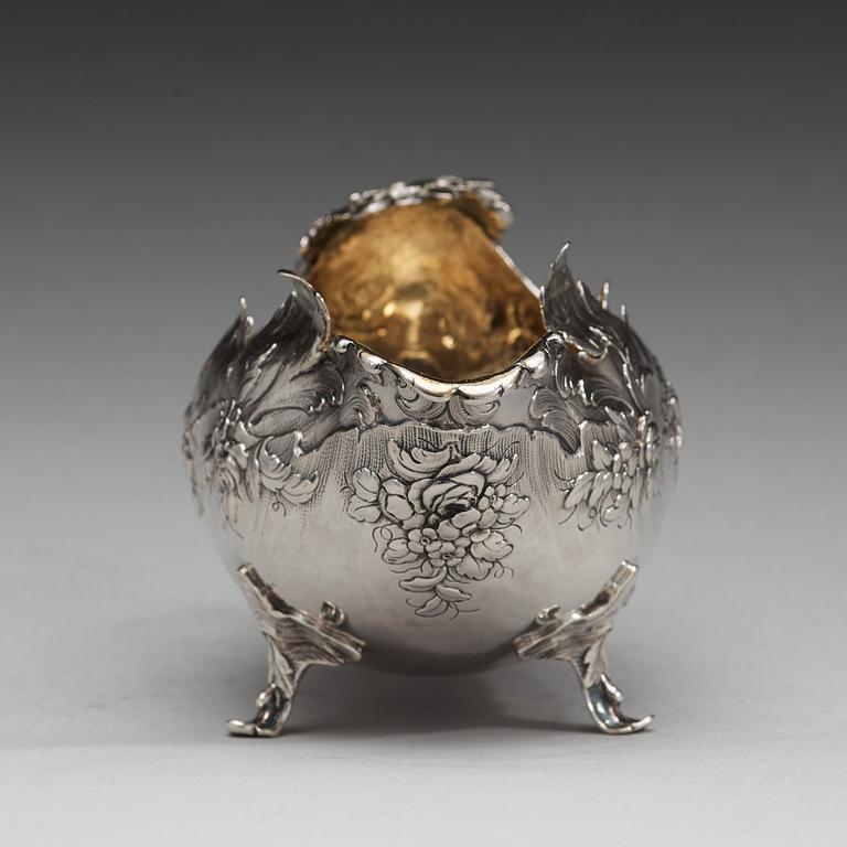 JOHAN BERGENGREN, Kristianstad 1764, gräddsnäcka, silver, rokoko.