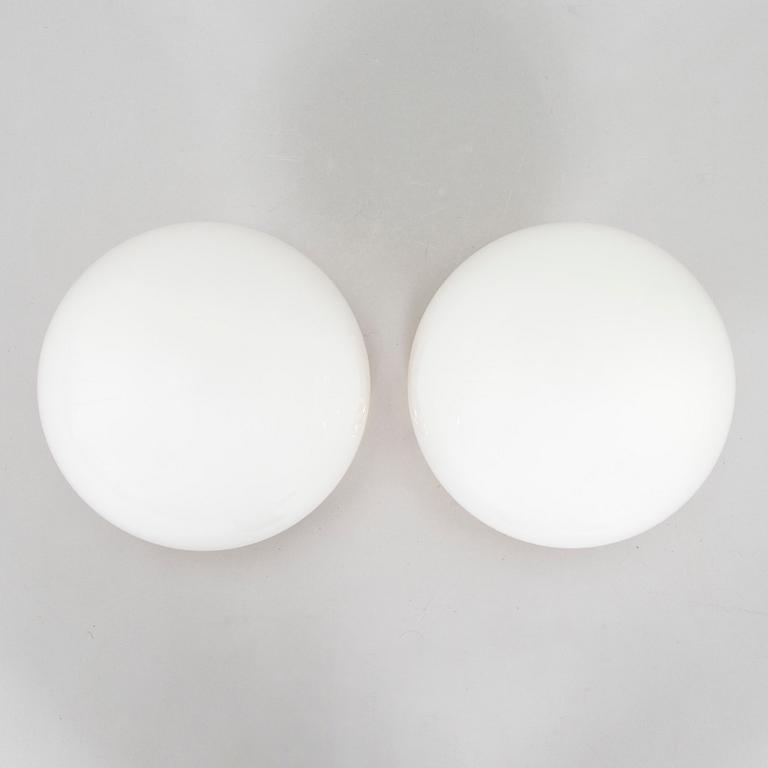 Klaus Michalik, A pair of 1960s wall/ceiling lights, 'Bau' model 971-504/H for Stockmann Orno, Finland.