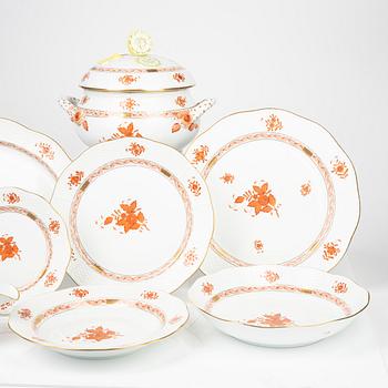 A 29-piece porcelain dinner service from Herend, Hungary.