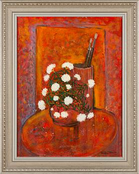 Vesa Junttila, olja på pannå, signerad och daterad -84.