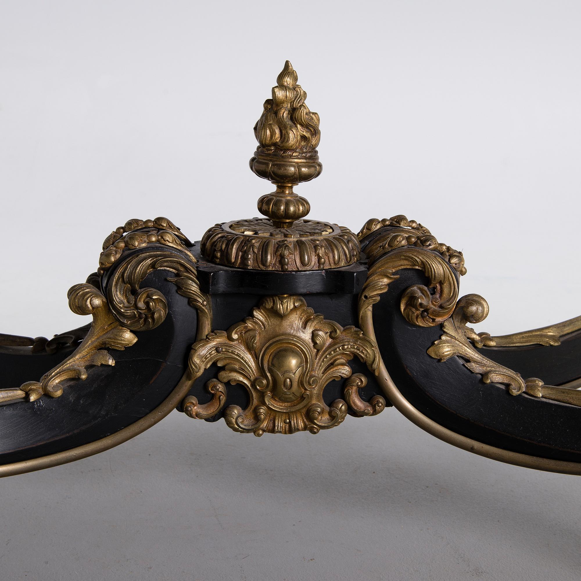 TABLE, Boulle style, late 19th century.