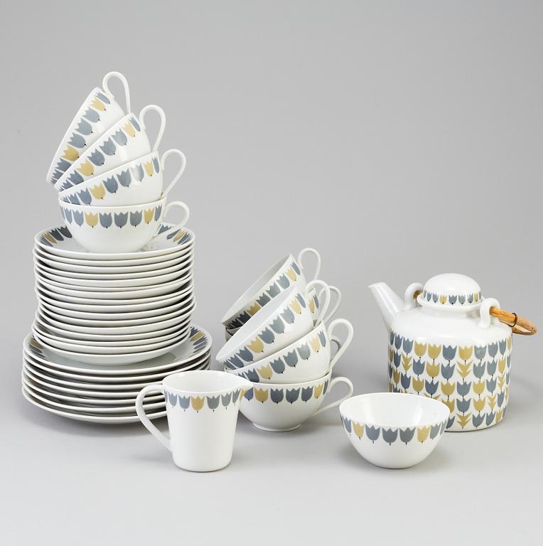 TESERVIS, 20+6 delar, porslin, "Party", Rörstrand, 1950/60-tal.