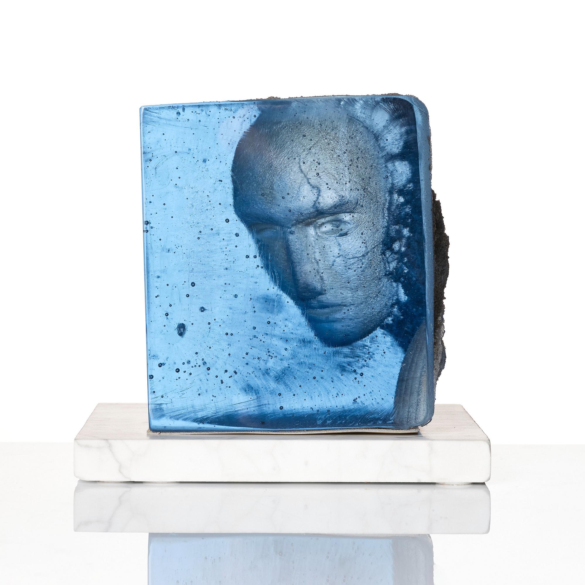 Bertil Vallien, skulptur, "Inside", Kosta Boda, unik.