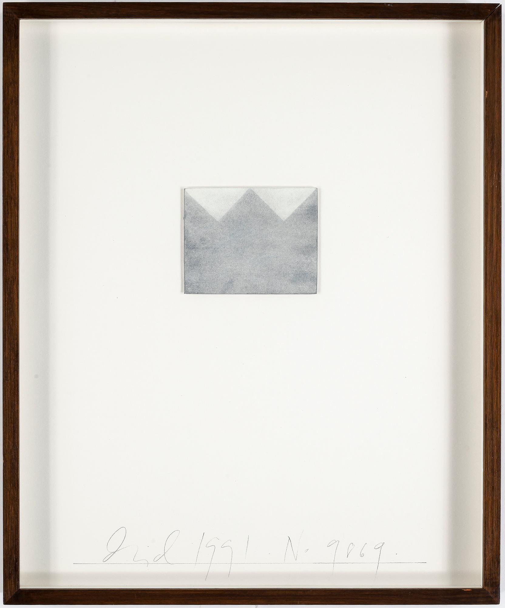 DAWID (BJÖRN DAWIDSSON), "9869", blandteknik på kartong, daterad 1991.