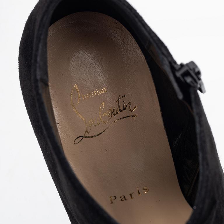 Christian Louboutin, a pair of black suede pumps, size 36 1/2.