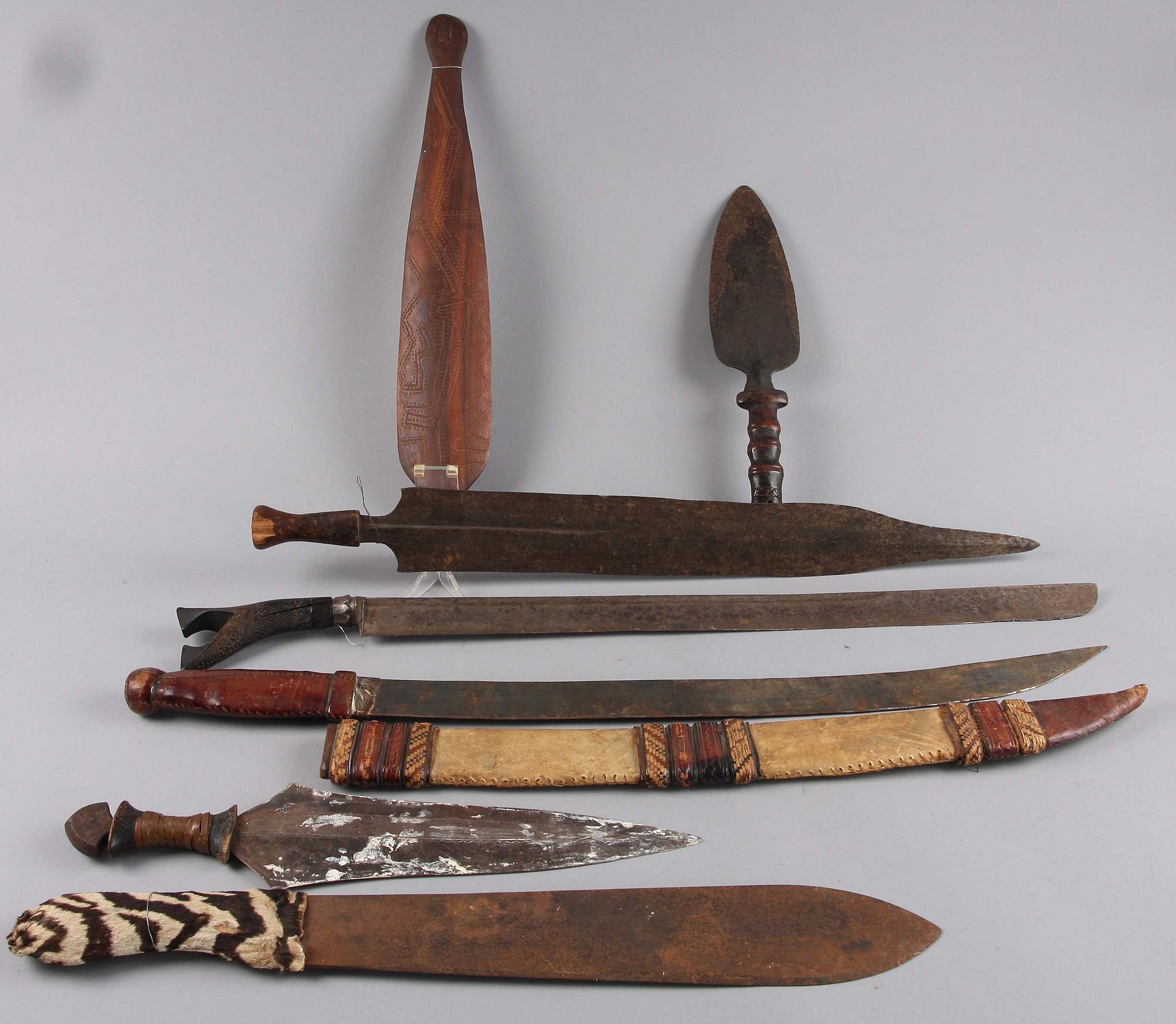 PARTI VAPEN, 7 delar, Afrika/Oceanien, 18/1900-tal.