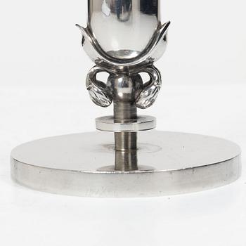Georg Jensen, a sterling silver orchid vase, designed by Harald Nielsen, model no. 757, Copenhagen, Denmark, after 1945.
