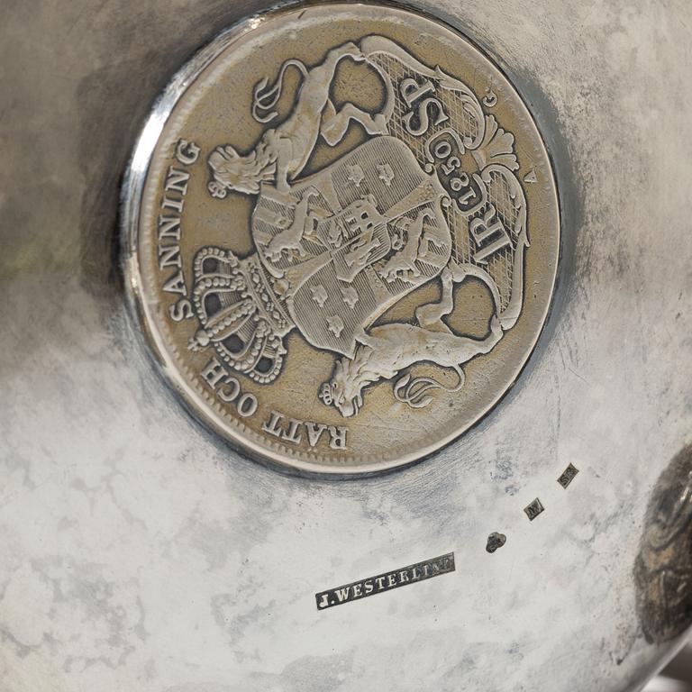 A Swedish parcel gilt silver tankard, mark of Johan Westerlind, Malmö 1896.