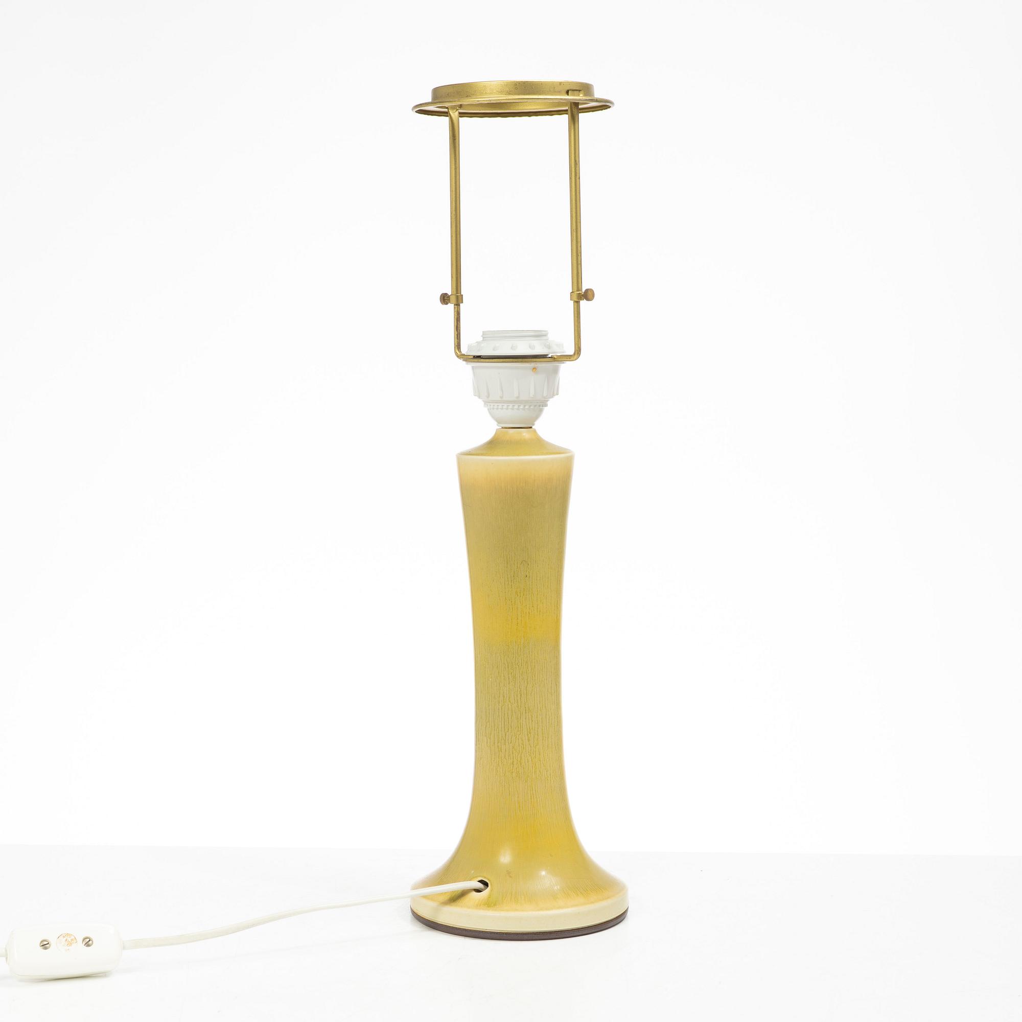 Berndt Friberg, a stoneware table lamp, Gustavsbergs studio, Swedne, 1975.